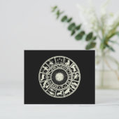 Zodiac Wheel Postkarte (Stehend Vorderseite)