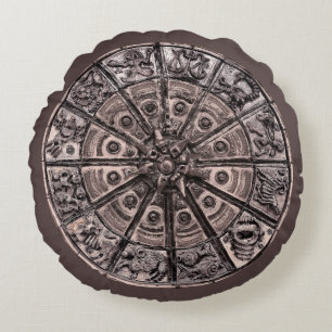 Zodiac Wheel Rundes Kissen