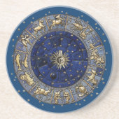 Zodiac Wheel Sandstein Untersetzer (Vorne)
