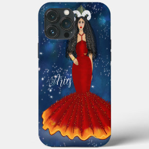 Zodiac Widder Göttin in Blau Himmlisch iPhone 13 Pro Max Hülle