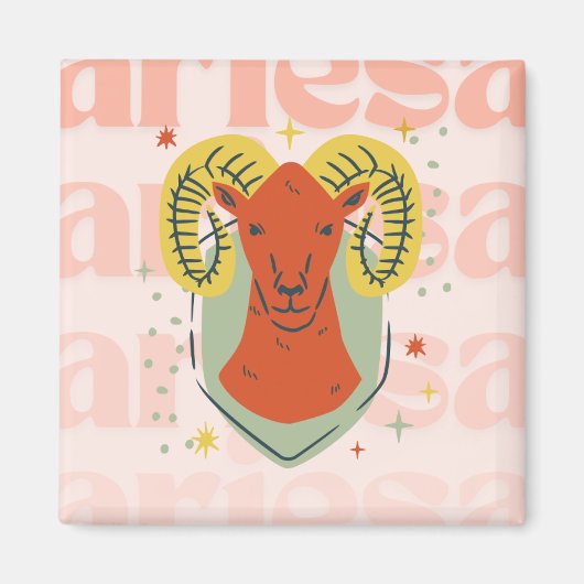 Zodiac Widder Magnet (Vorne)