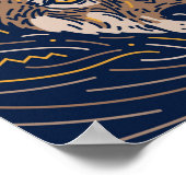 Zodiac Wolf Animal Print | Wolf Print Poster (Ecke)