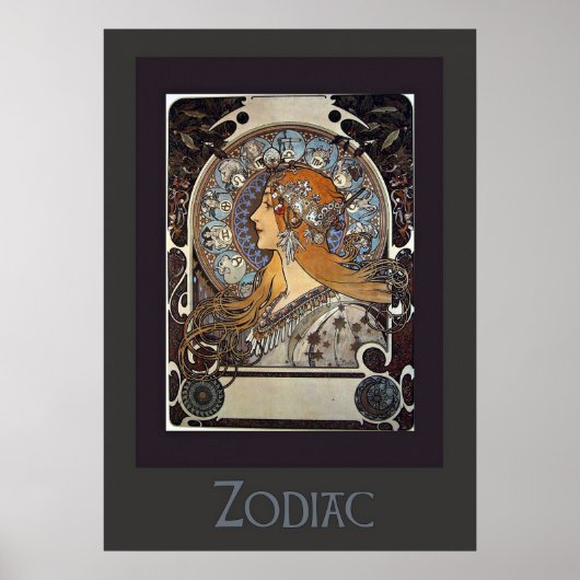 Zodiac Women by Alphonse Mucha - Vintage Kunst Poster (Vorne)