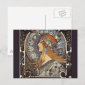 Zodiac Women by Alphonse Mucha - Vintage Kunst Postkarte (Vorne/Hinten)