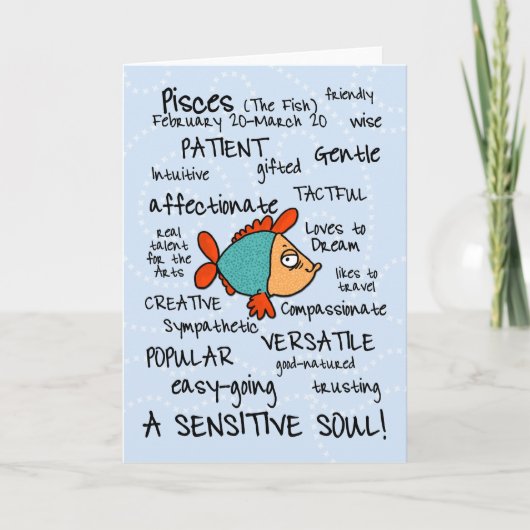 zodiac word cards - pisces karte (Vorderseite)