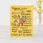 zodiac word cards - taurus karte (Gelbe Blume)