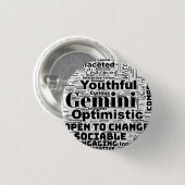 Zodiac Word Cloud-Inspiration-Taste Button (Vorne & Hinten)