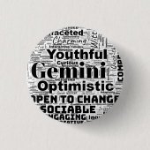 Zodiac Word Cloud-Inspiration-Taste Button (Vorderseite)