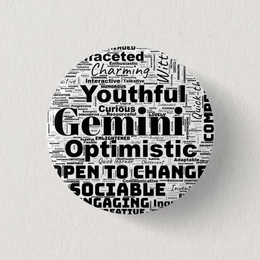 Zodiac Word Cloud-Inspiration-Taste Button (Vorderseite)