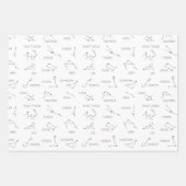 Zodiac Wrapping Paper Flat Sheet Set 3 Geschenkpapier Set (Vorderseite 3)