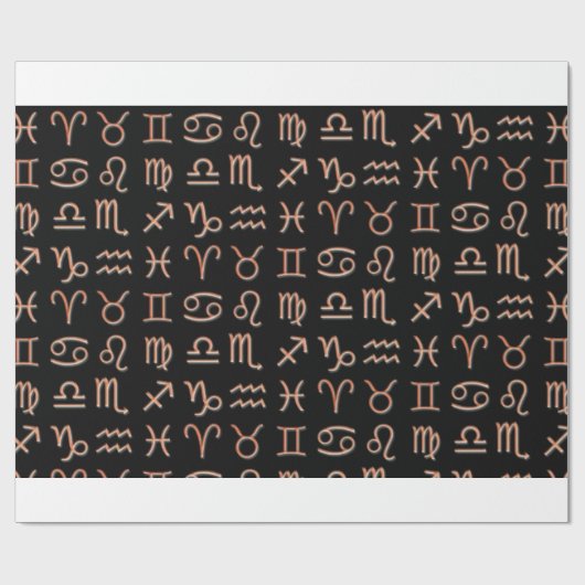 Zodiac Wrapping Paper Geschenkpapier (Flach)