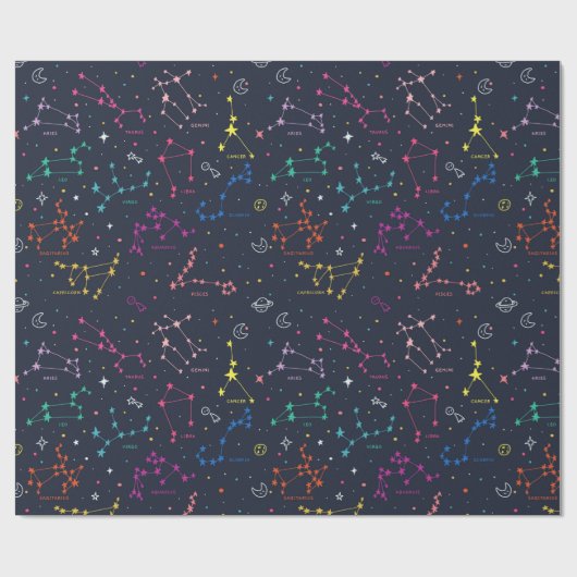 Zodiac Wrapping Paper Geschenkpapier (Flach)