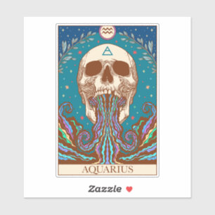 Zodiac-Zeichen Aquarius-Tarot-Kartenaufkleber Aufkleber