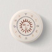 Zodiac-Zeichen astrologische Sonne Button (Vorderseite)
