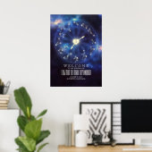 Zodiac-Zeichen | Begrüßungszeichen für Konstellati Poster (Heimbüro)