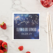 Zodiac-Zeichen | Constellation Starry Night Weddin Serviette (Beispiel)
