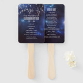 Zodiac-Zeichen | Constellation Wedding Program Fächer (Vorne und Hinten)