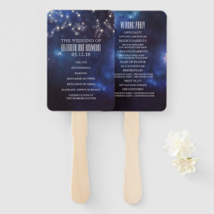 Zodiac-Zeichen Constellation Wedding Program Fächer