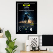 Zodiac-Zeichen des Taurus Poster (Heimbüro)