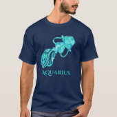 Zodiac-Zeichen für Aquarius in einem türkisfarbene T-Shirt (Vorderseite)