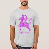 Zodiac-Zeichen für Sagittarius in Amethyst Lila T-Shirt (Vorderseite)