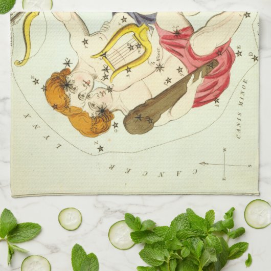 Zodiac-Zeichen: Gemini Handtuch (Gefaltet)