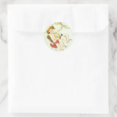 Zodiac-Zeichen: Gemini Runder Aufkleber (Tasche)