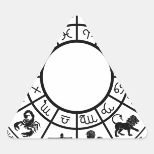 Zodiac-Zeichen-Horoskop-Symbole Dreieckiger Aufkleber