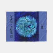 Zodiac-Zeichen Leo Fleecedecke (Vorderseite (Horizontal))