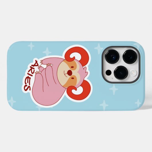 ZODIAC-ZEICHEN MIT SLOTHEN UND KAFFEBEREICHEN Case-Mate iPhone HÜLLE (Rückseite (Horizontal))