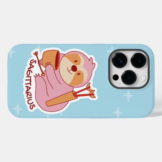 ZODIAC-ZEICHEN MIT SLOTHEN UND KAFFESAGITTARIUS Case-Mate iPhone HÜLLE (Rückseite (Horizontal))