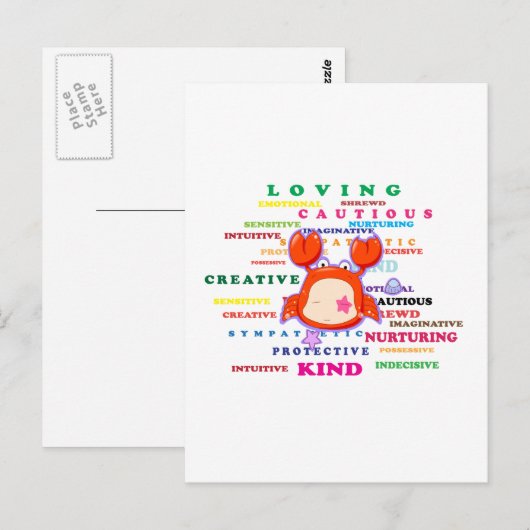 Zodiac-Zeichen Postkarte (Vorne/Hinten)