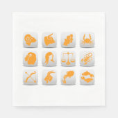 Zodiac-Zeichen Serviette (Vorderseite)