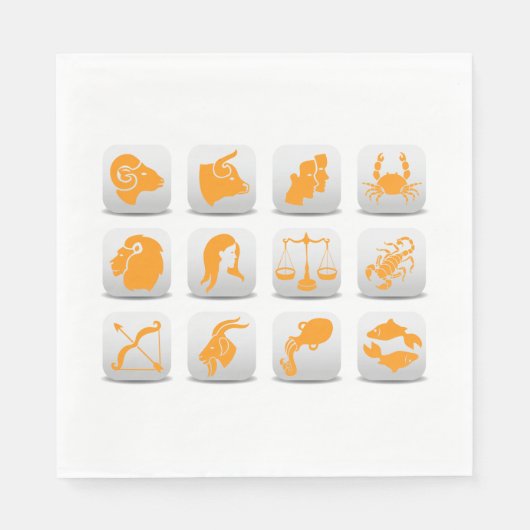 Zodiac-Zeichen Serviette (Vorderseite)