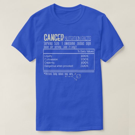 Zodiac-Zeichen T-Shirt (Design vorne)