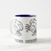 Zodiac-Zeichen-Tasse: Krebs Zweifarbige Tasse (Vorderseite Links)