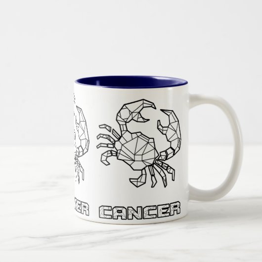 Zodiac-Zeichen-Tasse: Krebs Zweifarbige Tasse (Rechts)
