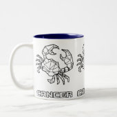 Zodiac-Zeichen-Tasse: Krebs Zweifarbige Tasse (Links)
