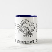 Zodiac-Zeichen-Tasse: Krebs Zweifarbige Tasse (Mittel)