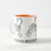 Zodiac-Zeichen-Tasse: Skorpio Zweifarbige Tasse (Vorderseite Links)