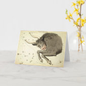 Zodiac-Zeichen: Taurus-Grußkarte Karte (Gelbe Blume)