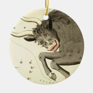 Zodiac-Zeichen: Taurus-Ornament Keramik Ornament