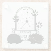 Zodiac-Zeichen und Matching-Haustiere. Krebs - Ige Glasuntersetzer (Rückseite)