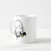 Zodiac-Zeichen und Matching-Haustiere. Leo - Huhn. Kaffeetasse (Vorderseite Links)