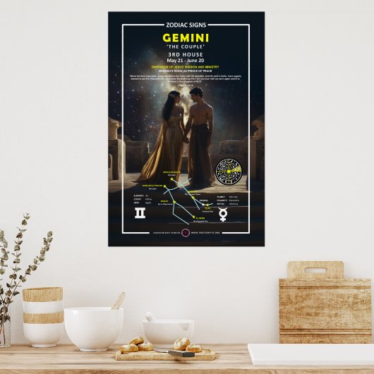 Zodiac-Zeichen von Gemini Poster (Küche)