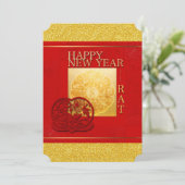 Zodiac - Zeichen Yin Yang Chinesischer Rat Jahr 20 Einladung (Stehend Vorderseite)