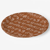 Zodiac-Zeichenpapierplatte (Orange) Pappteller (Schrägansicht)
