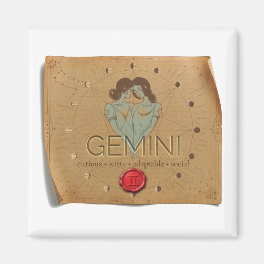 ZODIAC - Zwillinge - Magnet (Vorne)