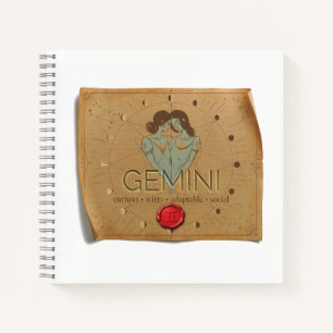 Zodiac - Zwillinge - Tagebuch Notizblock