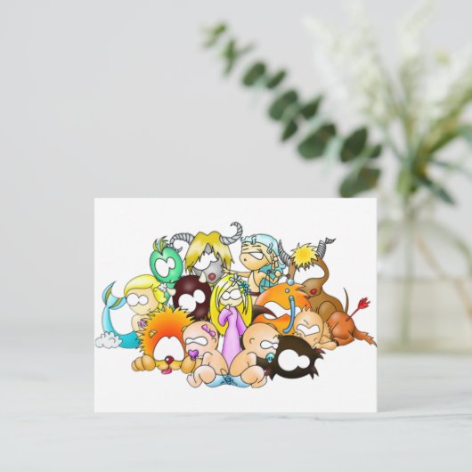 ZodiaK-Babes Postkarte (Stehend Vorderseite)